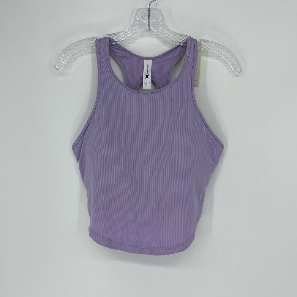 All In Motion Rib Racerback Crop Tank Top Size Large - Picture 6 of 8